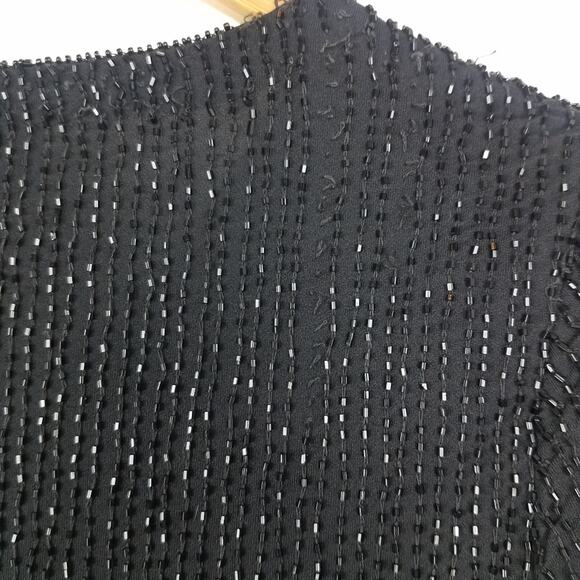 Ralph Ralph Lauren | Beaded Black Long Sleeve Top Sparkly - Picture 5 of 7
